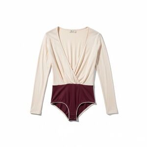 Baum und pferdgarten balletcore cream and Burgundy Women's bodysuit size S